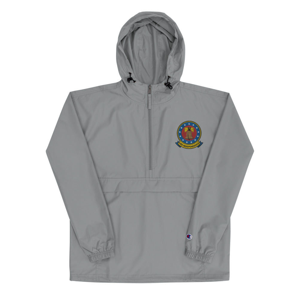 USS Independence (CVA/CV-62) Embroidered Champion Packable Jacket - Ship's Crest