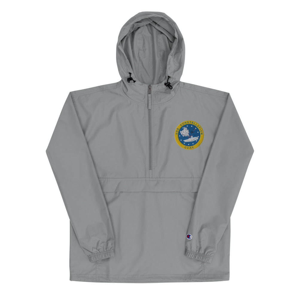 USS Constellation (CV-64) Embroidered Champion Packable Jacket - Ship's Crest