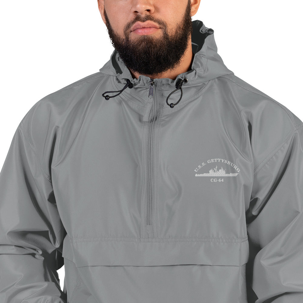 USS Gettysburg (CG-64) Embroidered Champion Packable Jacket