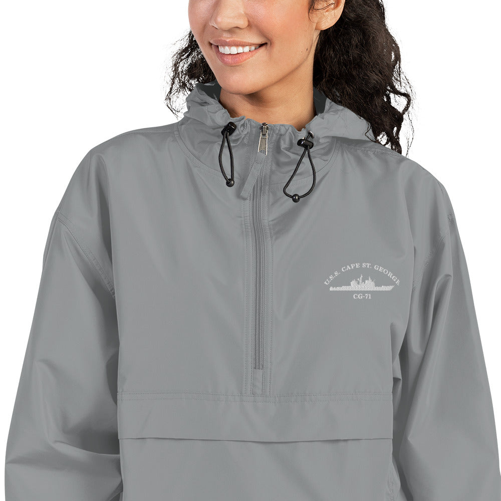 USS Cape St. George (CG-71) Embroidered Champion Packable Jacket