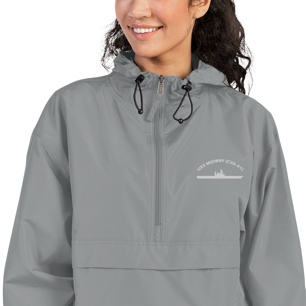 USS Midway (CVA-41) Embroidered Champion Packable Jacket