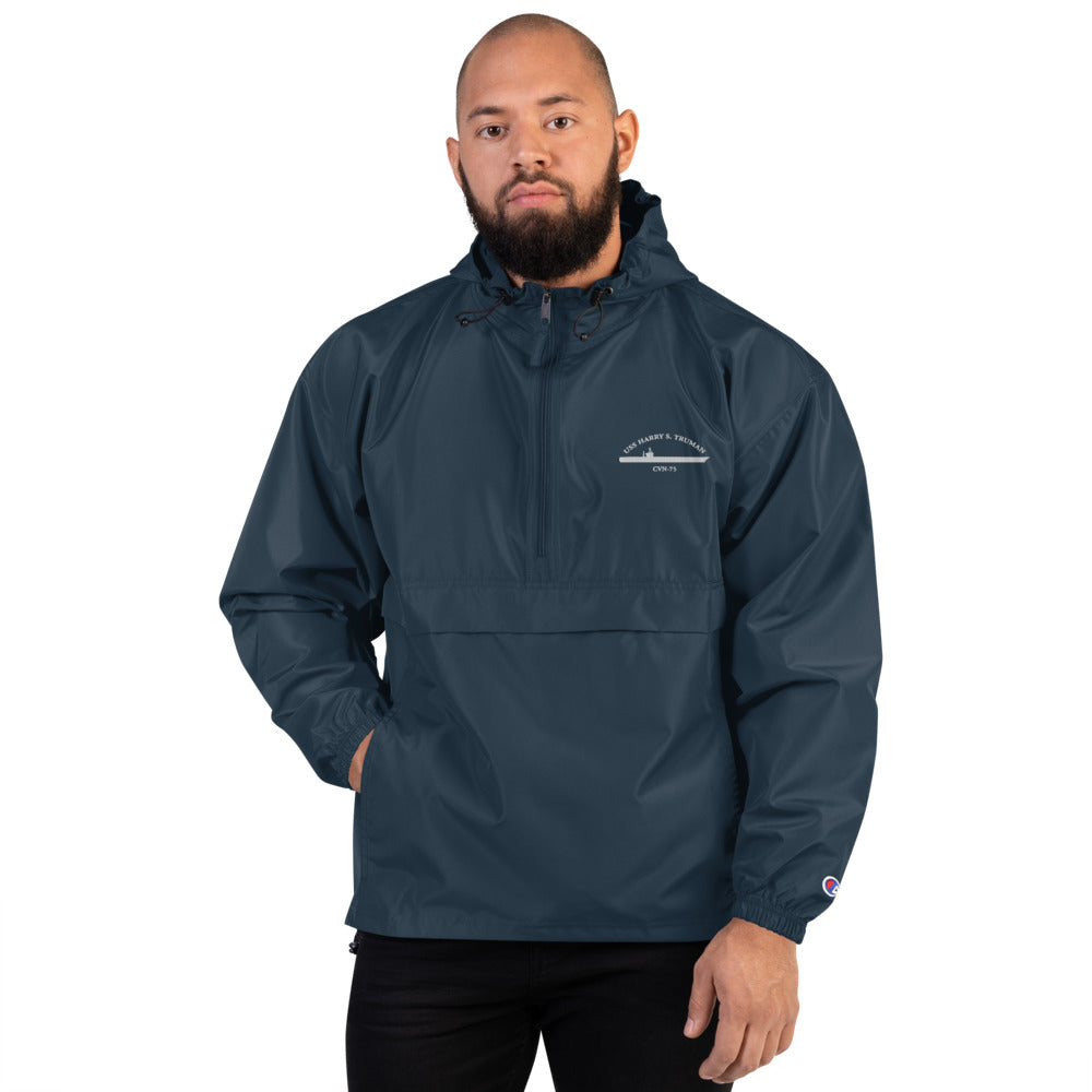 USS Harry S. Truman (CVN-75) Embroidered Champion Packable Jacket – navy