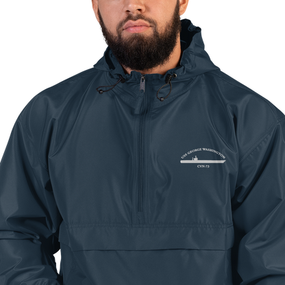 USS George Washington (CVN-73) Embroidered Champion Packable Jacket – navy