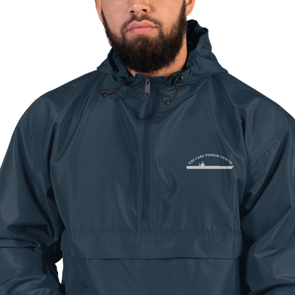 USS Carl Vinson (CVN-70) Embroidered Champion Packable Jacket – navy