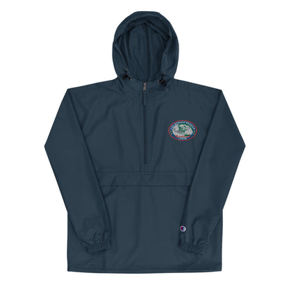 USS Ronald Reagan (CVN-76) Embroidered Champion Packable Jacket - Ship's Crest – navy