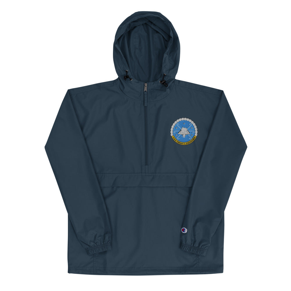 USS Dwight D. Eisenhower (CVN-69) Embroidered Champion Packable Jacket - Ship's Crest