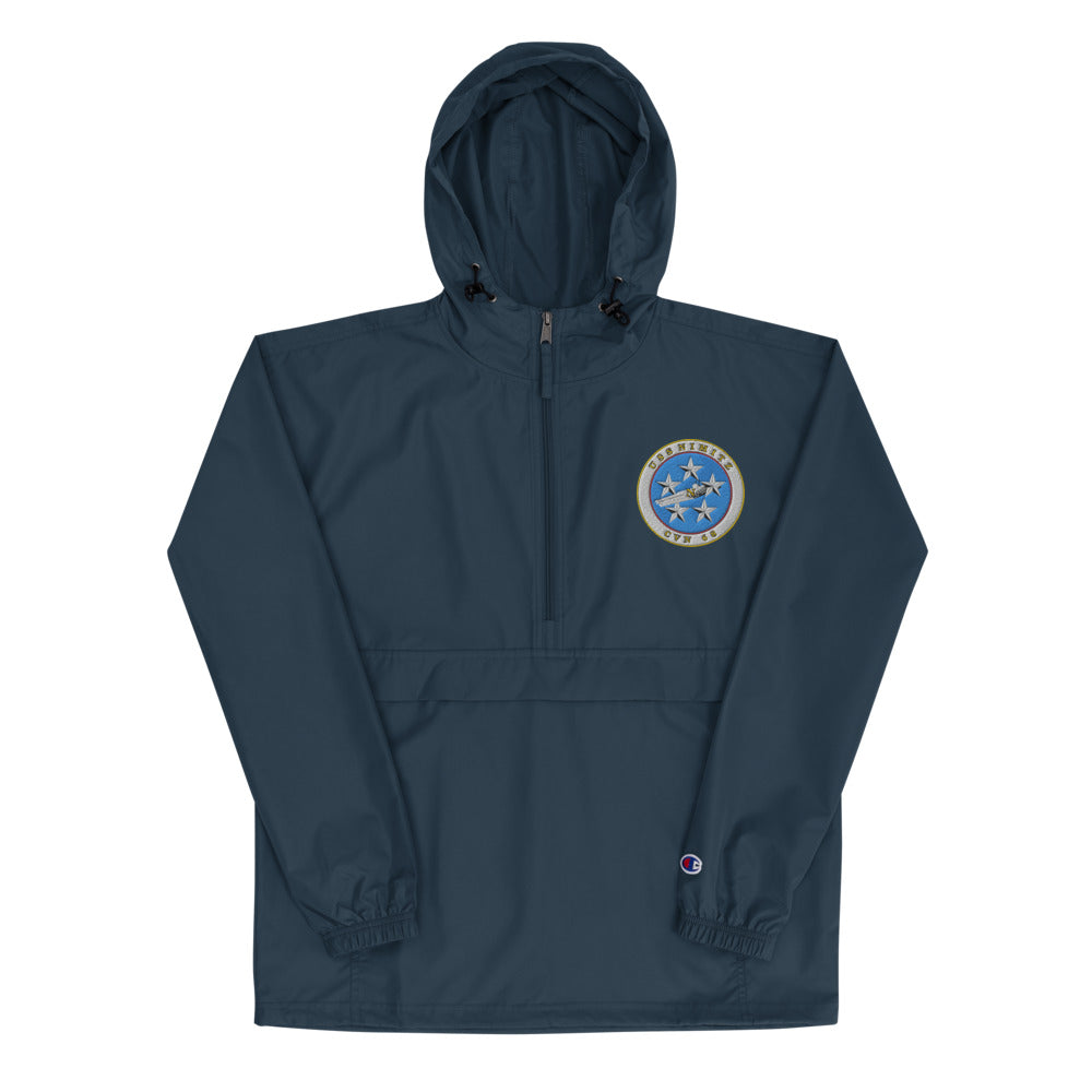 USS Nimitz (CVN-68) Embroidered Champion Packable Jacket - Ship's Crest