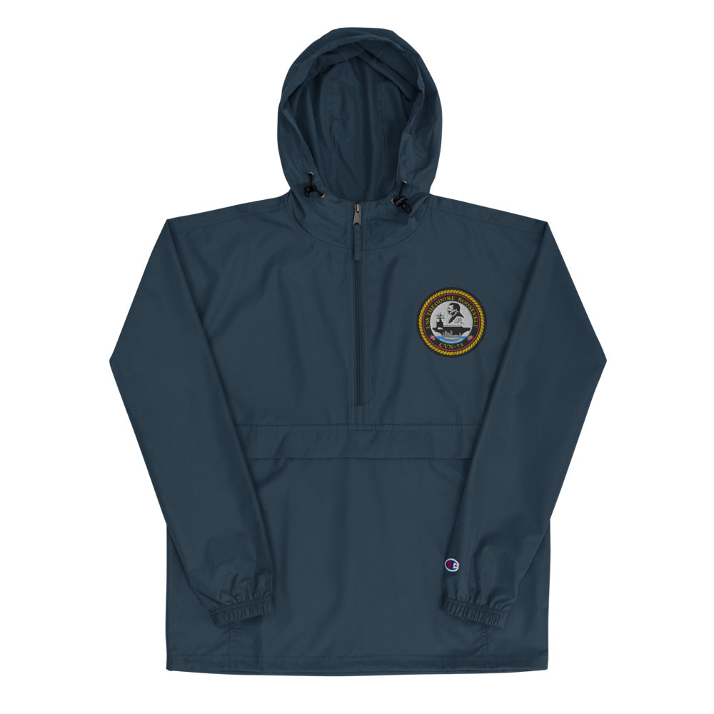USS Theodore Roosevelt (CVN-71) Embroidered Champion Packable Jacket - Ship's Crest – navy