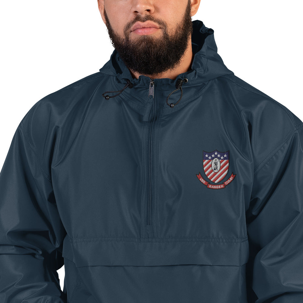 USS Ranger (CVA-61) Embroidered Champion Packable Jacket - Ship's Crest – navy