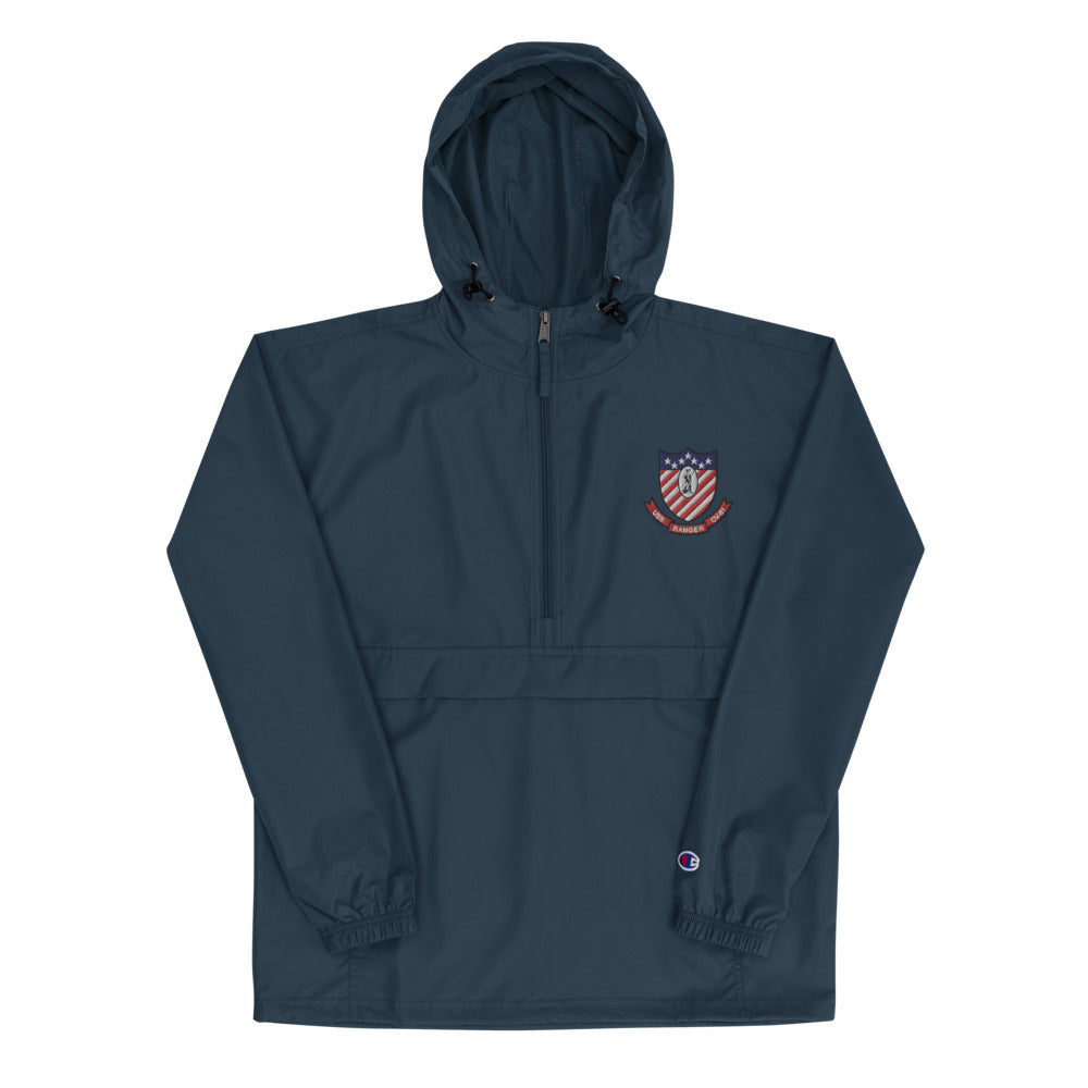 USS Ranger (CV-61) Embroidered Champion Packable Jacket - Ship's Crest – navy