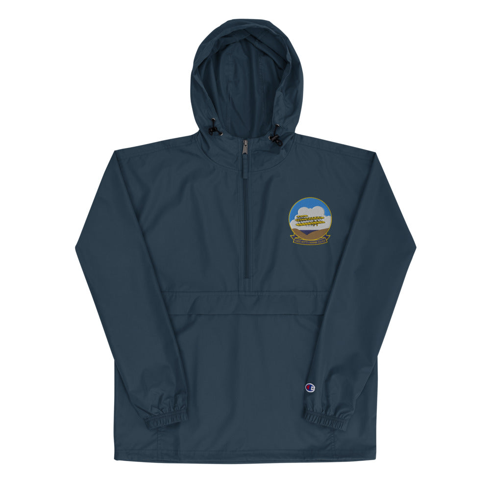 USS Kitty Hawk (CV-63) Embroidered Champion Packable Jacket - Ship's Crest – navy