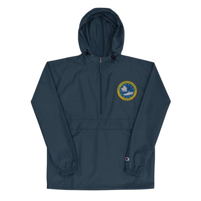 USS Constellation (CV-64) Embroidered Champion Packable Jacket - Ship's Crest – navy