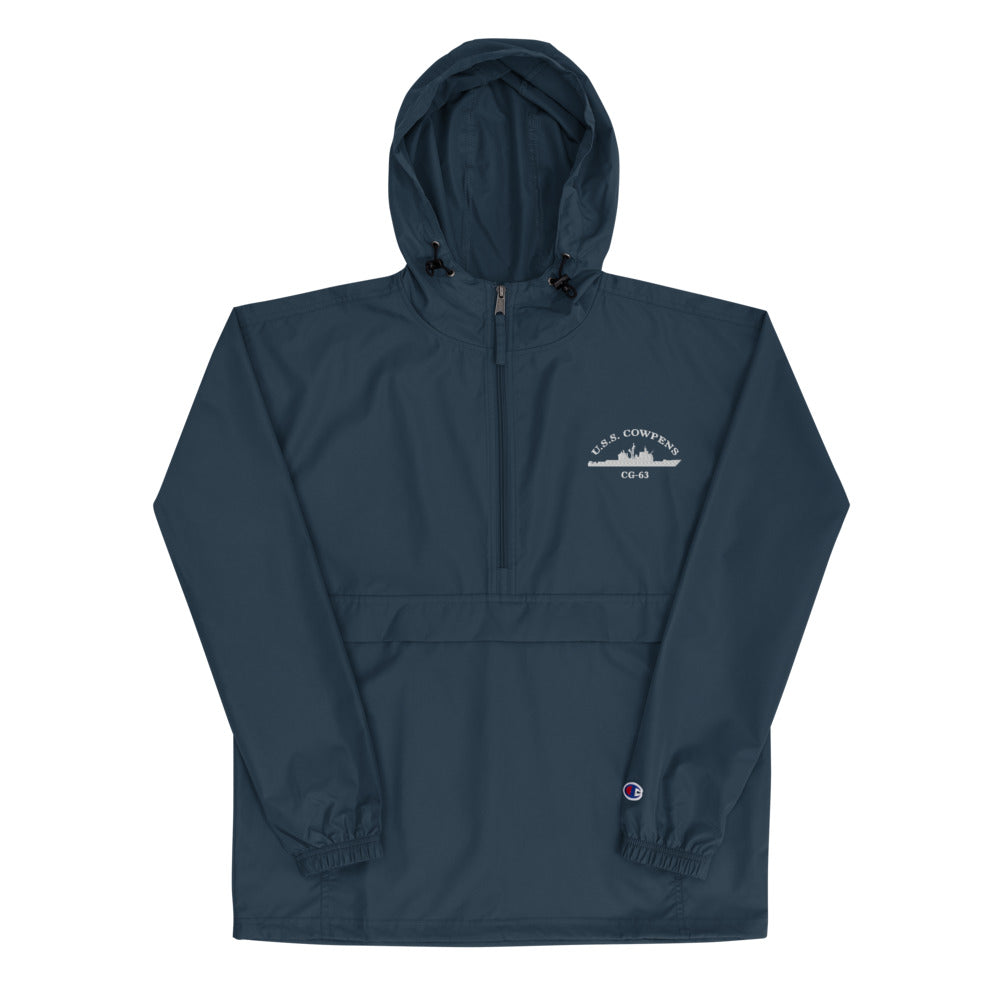 USS Cowpens (CG-63) Embroidered Champion Packable Jacket – navy