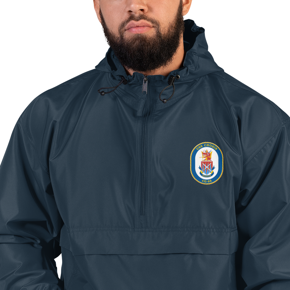 USS Chosin (CG-65) Embroidered Champion Packable Jacket – navy