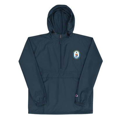 USS Ticonderoga (CG-47) Embroidered Champion Packable Jacket – navy