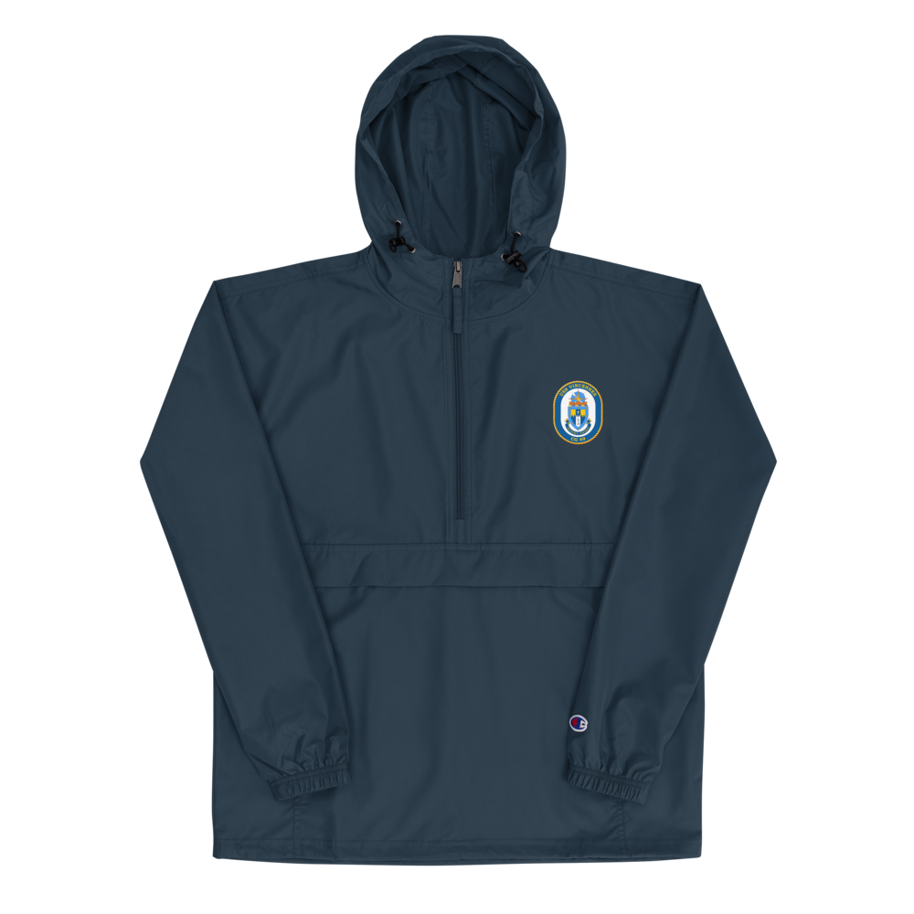 USS Vincennes (CG-49) Embroidered Champion Packable Jacket – navy