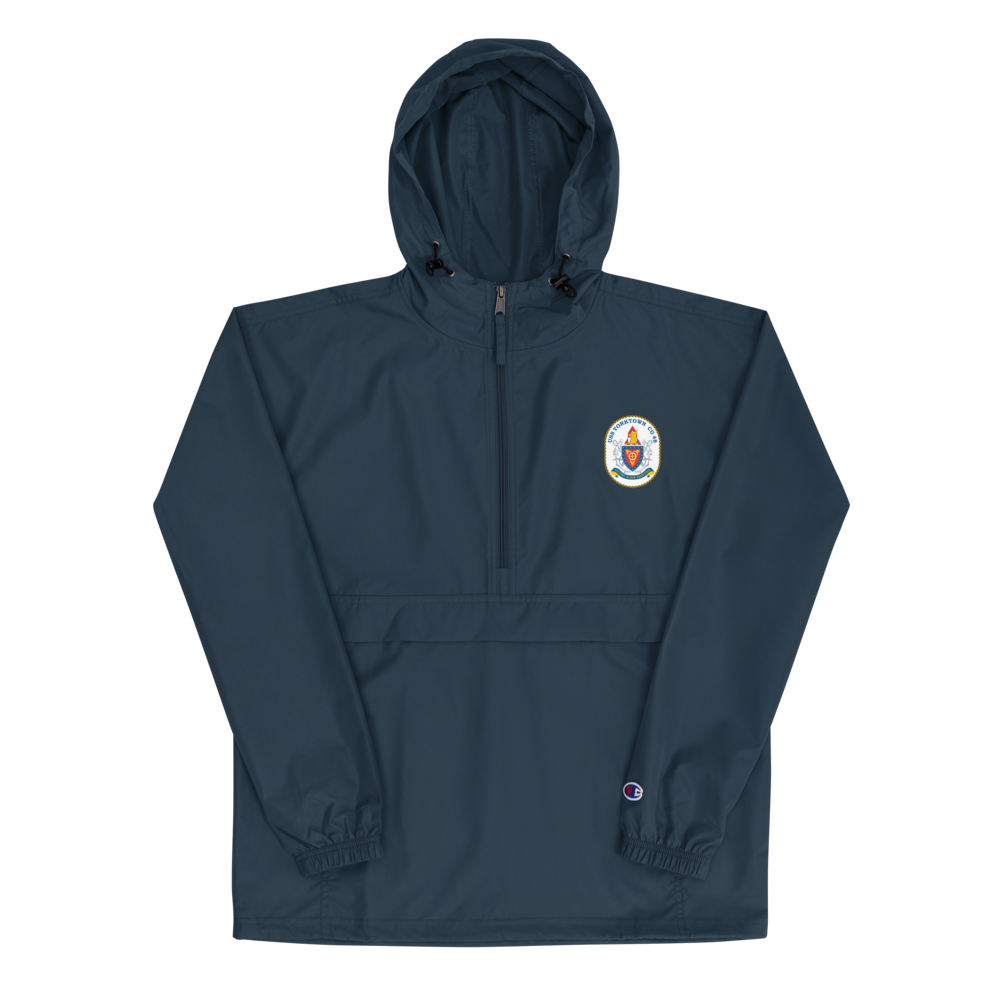 USS Yorktown (CG-48) Embroidered Champion Packable Jacket – navy