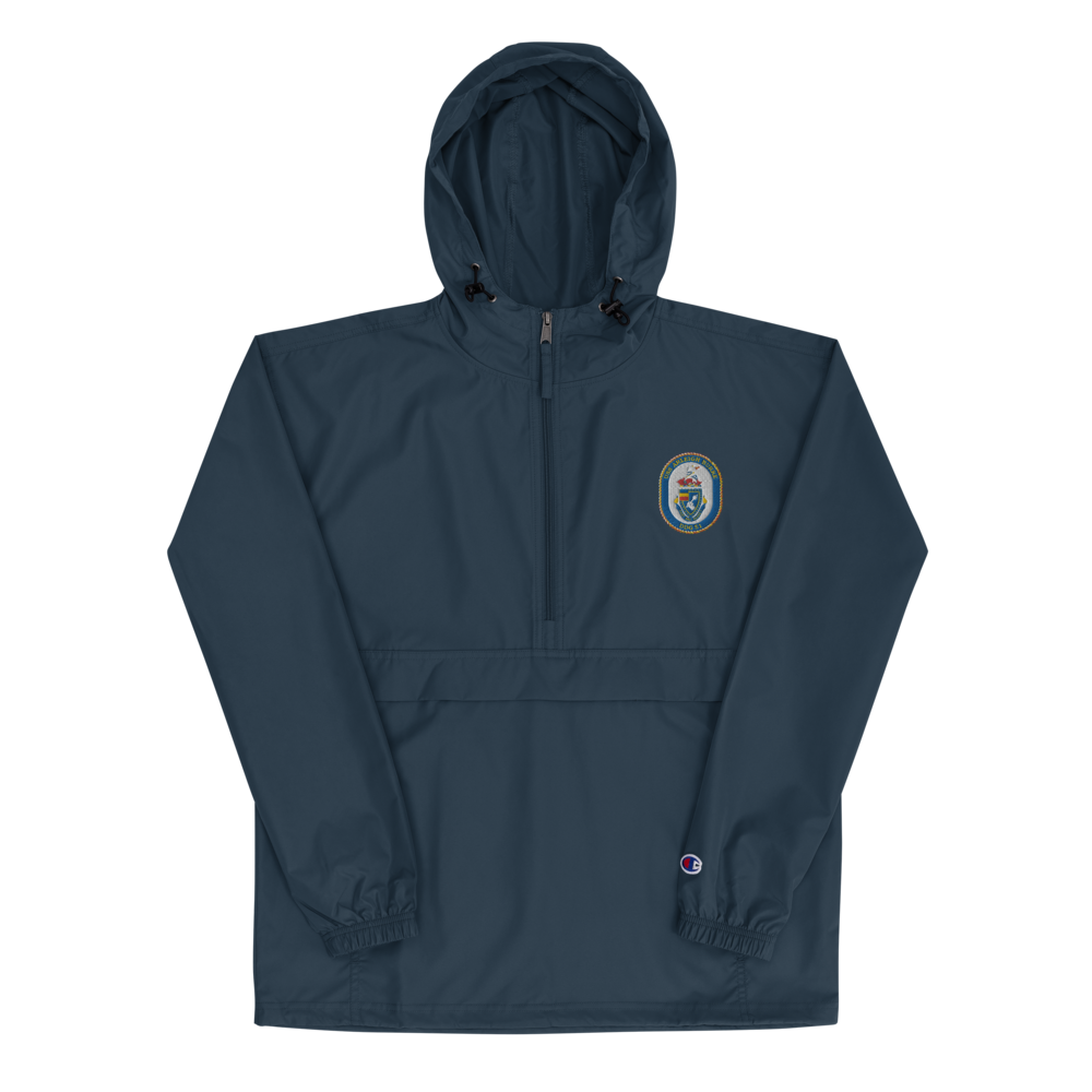 USS Arleigh Burke (DDG-51) Embroidered Champion Packable Jacket – navy