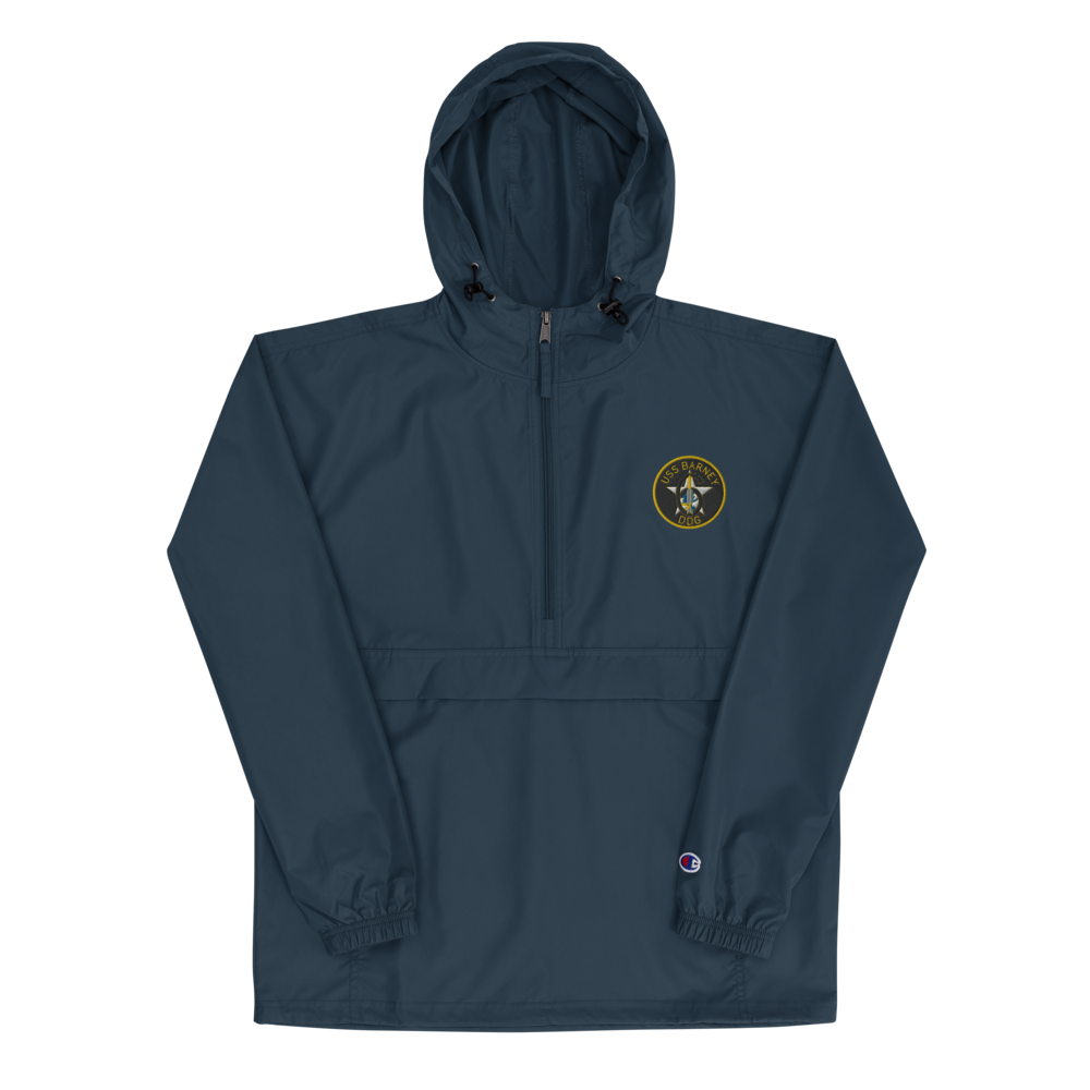 USS Barney (DDG-6) Embroidered Champion Packable Jacket – navy