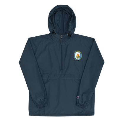 USS Benfold (DDG-65) Embroidered Champion Packable Jacket – navy