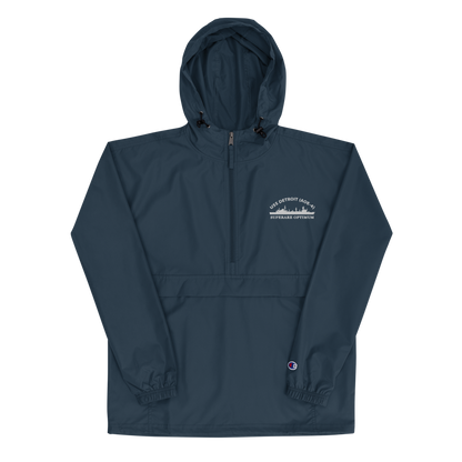 USS Detroit (AOE-4) Embroidered Champion Packable Jacket with Ship's Motto – navy