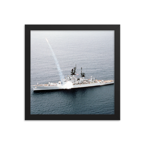 USS Gridley (CG-21) Framed Poster - Missile Launch