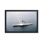 USS Gridley (CG-21) Framed Poster - Missile Launch – black, 12x18