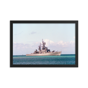 USS Gridley (CG-21) Framed Poster - Starboard (1) – black, 12x18