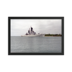 USS Gridley (CG-21) Framed Poster - Starboard (2) – black, 12x18