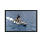USS Gridley (CG-21) Framed Poster - Starboard (3) – black, 12x18