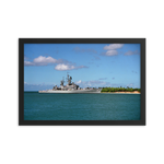 USS Gridley (CG-21) Framed Poster - Starboard (4) – black, 12x18