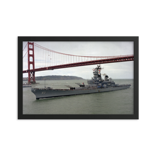 Load image into Gallery viewer, USS Missouri (BB-63) Framed Poster - Golden Gate