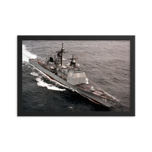 Load image into Gallery viewer, USS Philippine Sea (CG-58) Framed Poster - Starboard Bow