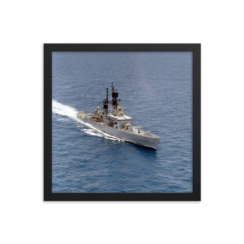 USS Gridley (CG-21) Framed Poster - Starboard (3) – black, 14x14