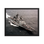 USS Philippine Sea (CG-58) Framed Poster - Starboard Bow – black, 16x20