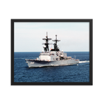 USS Arthur W. Radford (DD-968) Framed Poster - Port Bow – black, 16x20