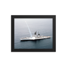 Load image into Gallery viewer, USS Gridley (CG-21) Framed Poster - Missile Launch