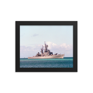 USS Gridley (CG-21) Framed Poster - Starboard (1) – black, 8x10