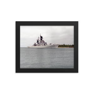 USS Gridley (CG-21) Framed Poster - Starboard (2) – black, 8x10