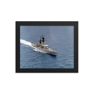 USS Gridley (CG-21) Framed Poster - Starboard (3) – black, 8x10