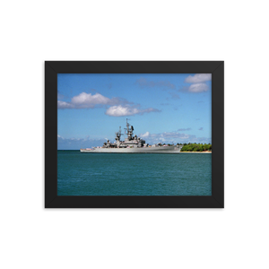 USS Gridley (CG-21) Framed Poster - Starboard (4) – black, 8x10