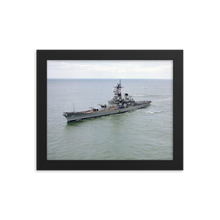 Load image into Gallery viewer, USS Missouri (BB-63) Framed Poster - Port Bow Shot