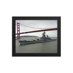 USS Missouri (BB-63) Framed Poster - Golden Gate