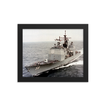 Load image into Gallery viewer, USS Philippine Sea (CG-58) Framed Poster - Port Bow Shot
