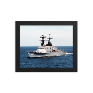 USS Arthur W. Radford (DD-968) Framed Poster - Port Bow – black, 8x10
