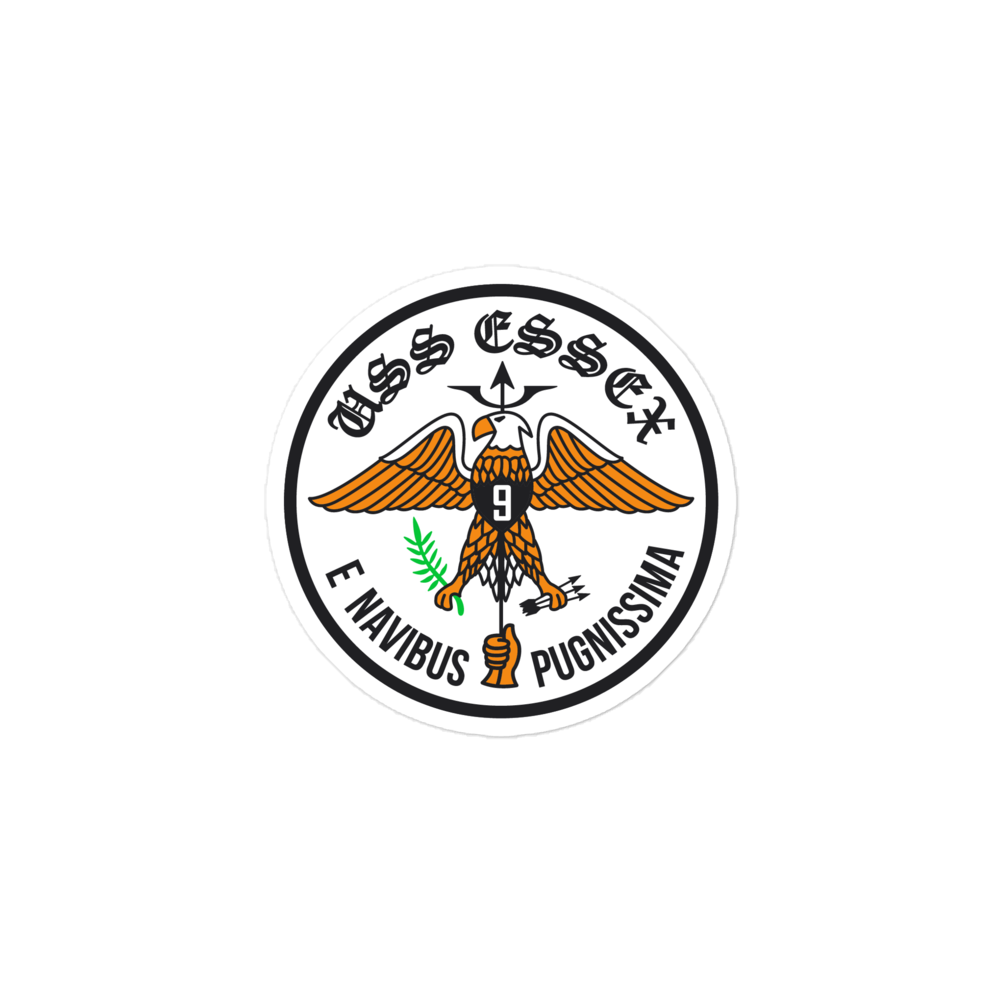USS Essex (CVS-9) Ship's Crest Vinyl Sticker – 3x3