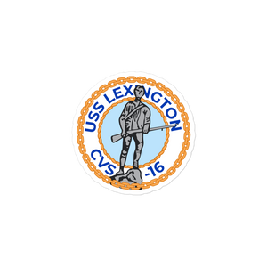 USS Lexington (CVS-16) Ship's Crest Vinyl Sticker – 3x3