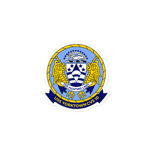 USS Yorktown (CVS-10) Ship's Crest Vinyl Sticker