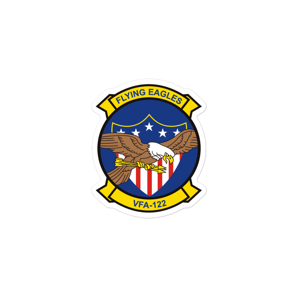 VFA-122 Flying Eagles Squadron Crest Vinyl Sticker