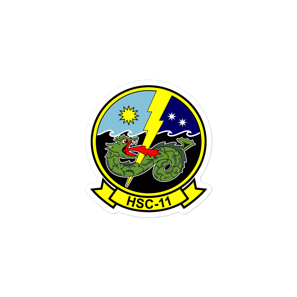 HSC-11 Dragonslayers Squadron Crest Vinyl Sticker – 3x3